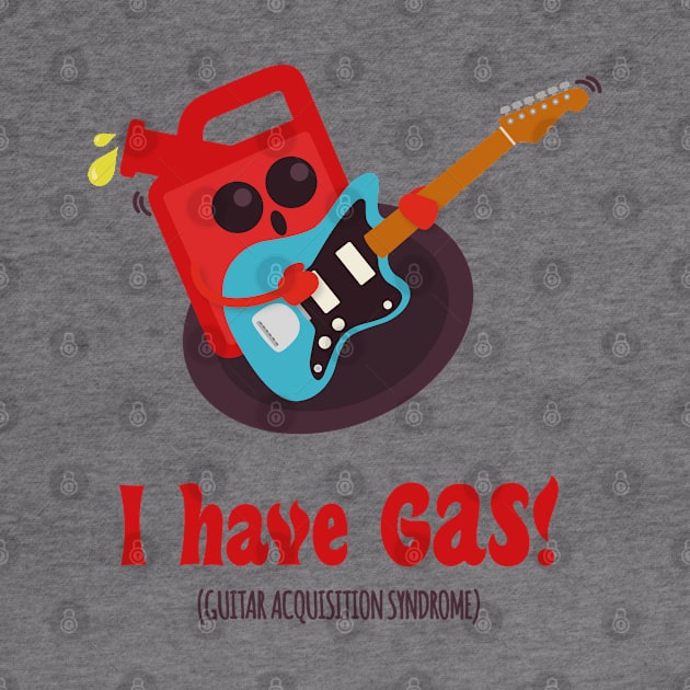 I Have Gas | Funny Guitarist Puns Jokes | Electric Guitar by Fluffy-Vectors